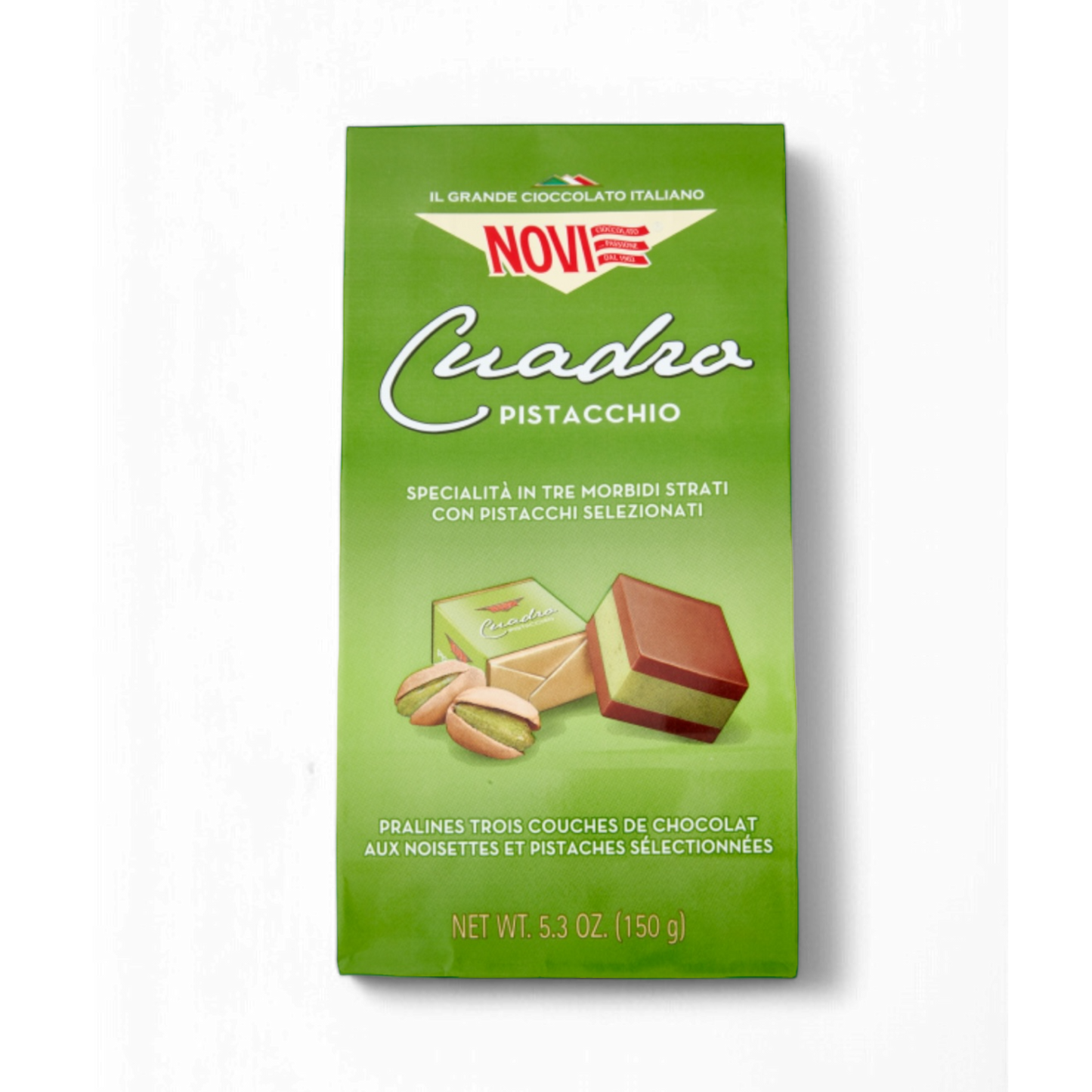 Novi - Cuadro Schokoladenpralinen mit Pistazien - 150g