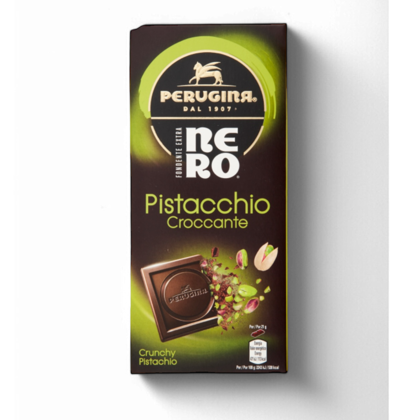 Perugina - Tafelschokolade Zartbitter Extra - Crunchy Pistazie - 85 g