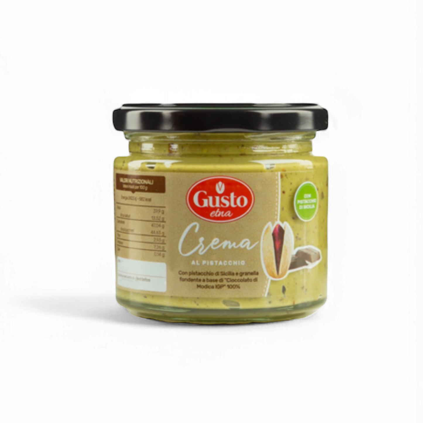 Gusto Etna - Pistaziencreme mit Zartbitterschokolade - 190g