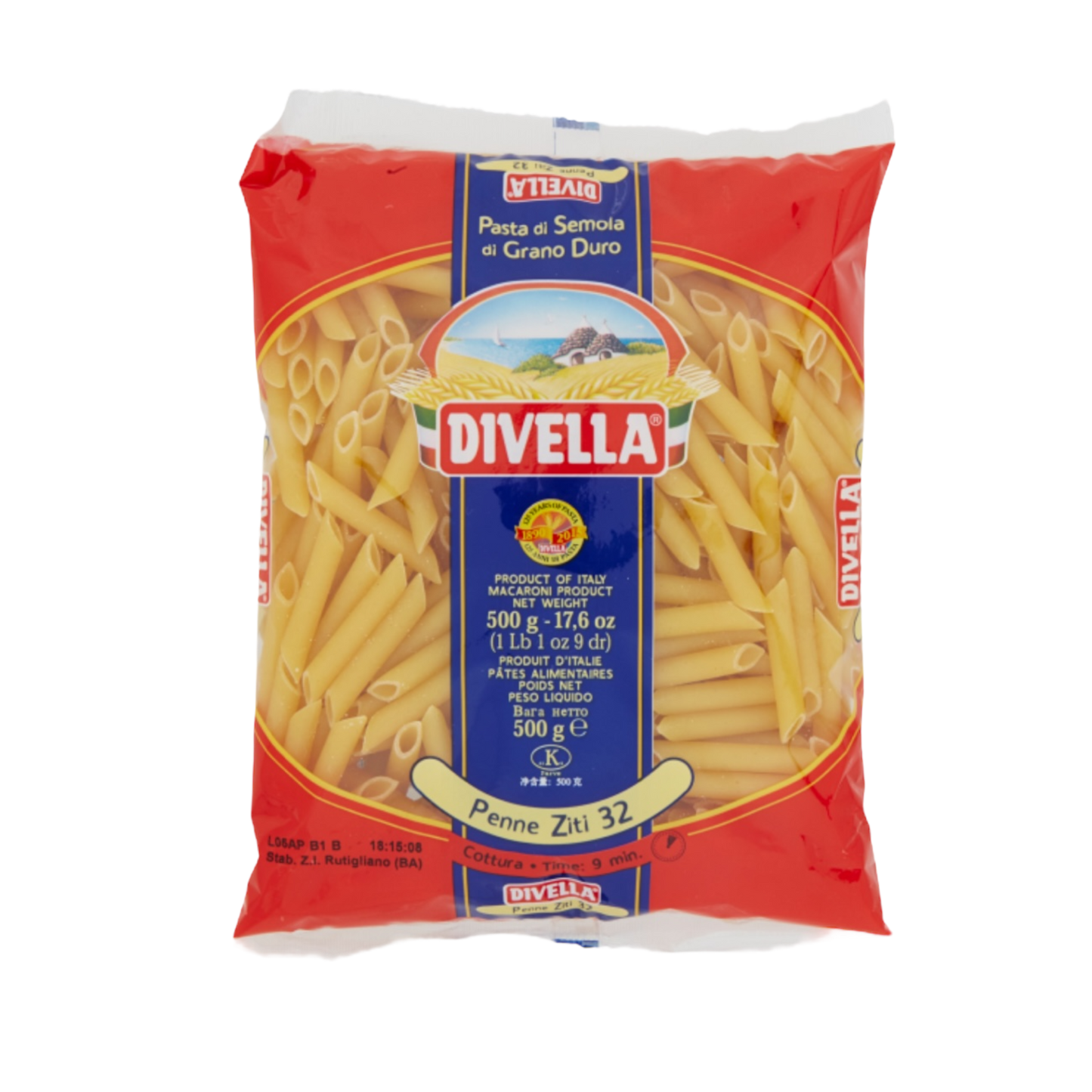 Divella - Pasta Penne Ziti Nr. 32 - 500g