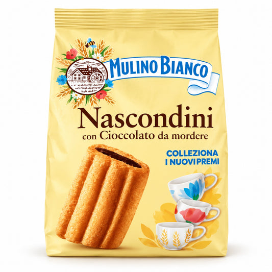 Mulino Bianco - Nascondini - Kekse mit Schokoladenfüllung - 330 g