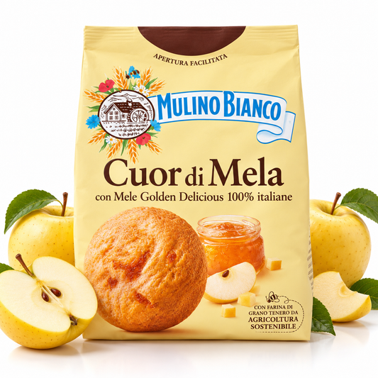 Mulino Bianco - Cuor di Mela - Kekse mit Apfelfüllung - 350 g