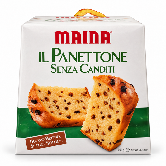 Maina - Panettone Senza Canditi – Italienischer Weihnachtskuchen ohne kandierte Früchte - 750 g